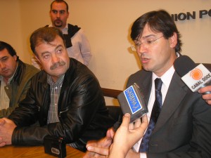 Legislador Daniel Passerini y Presidente Provisorio de la Legislatura Francisco Fortuna.